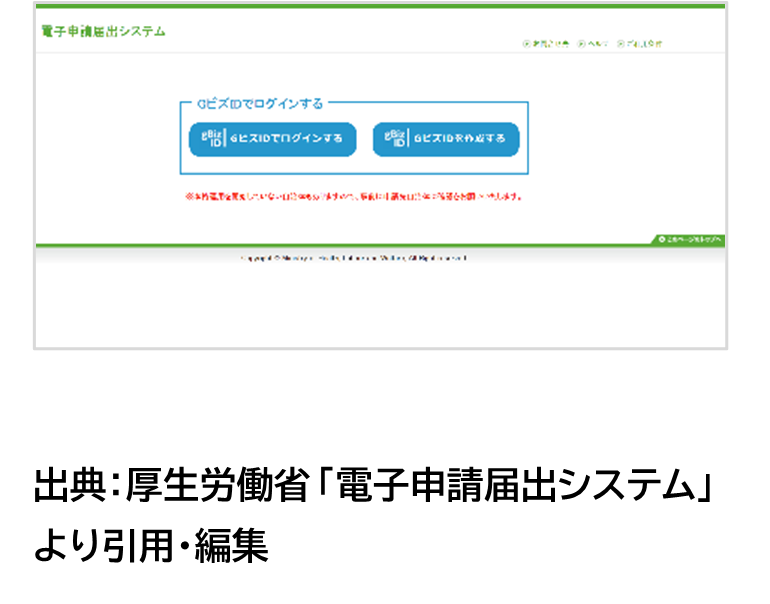 厚生労働省 「電子申請届出システム」