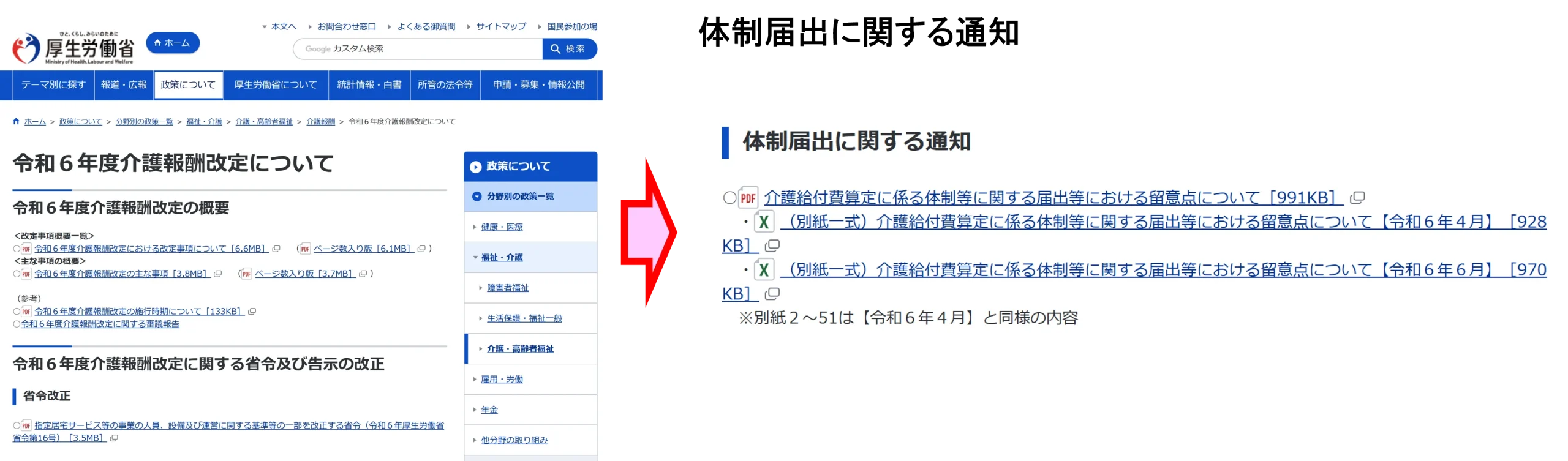 厚生労働省　令和6年度介護報酬改定について